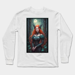 Mystic Forest Muse: Victorian Elegance Long Sleeve T-Shirt